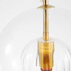 Aurora Glass Globe Pendant Light In Clear Or Amber