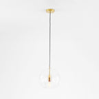 Aurora Glass Globe Pendant Light In Clear Or Amber