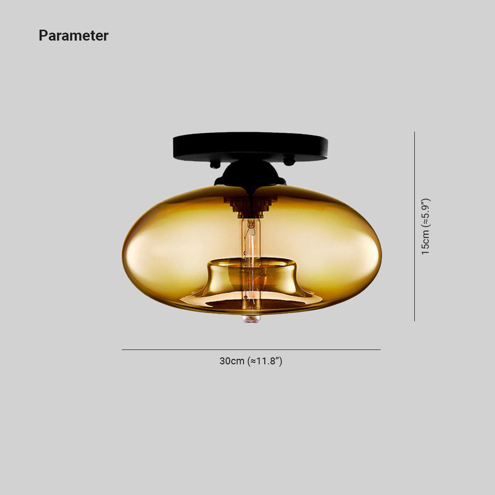 Riverton Globe Flush Mount Ceiling Light For Living Room