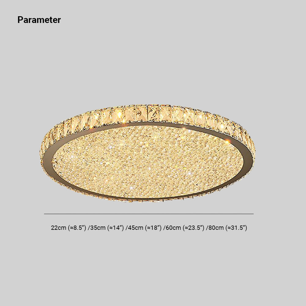 Aurelia Octagonal Crystal Halo Ceiling Light In Gold Or Silver