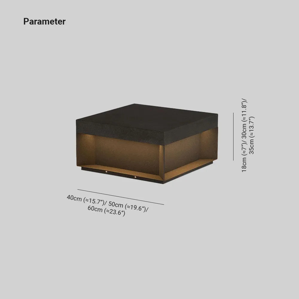 Asterra Solar Outdoor Post Lights With Modern Square Design