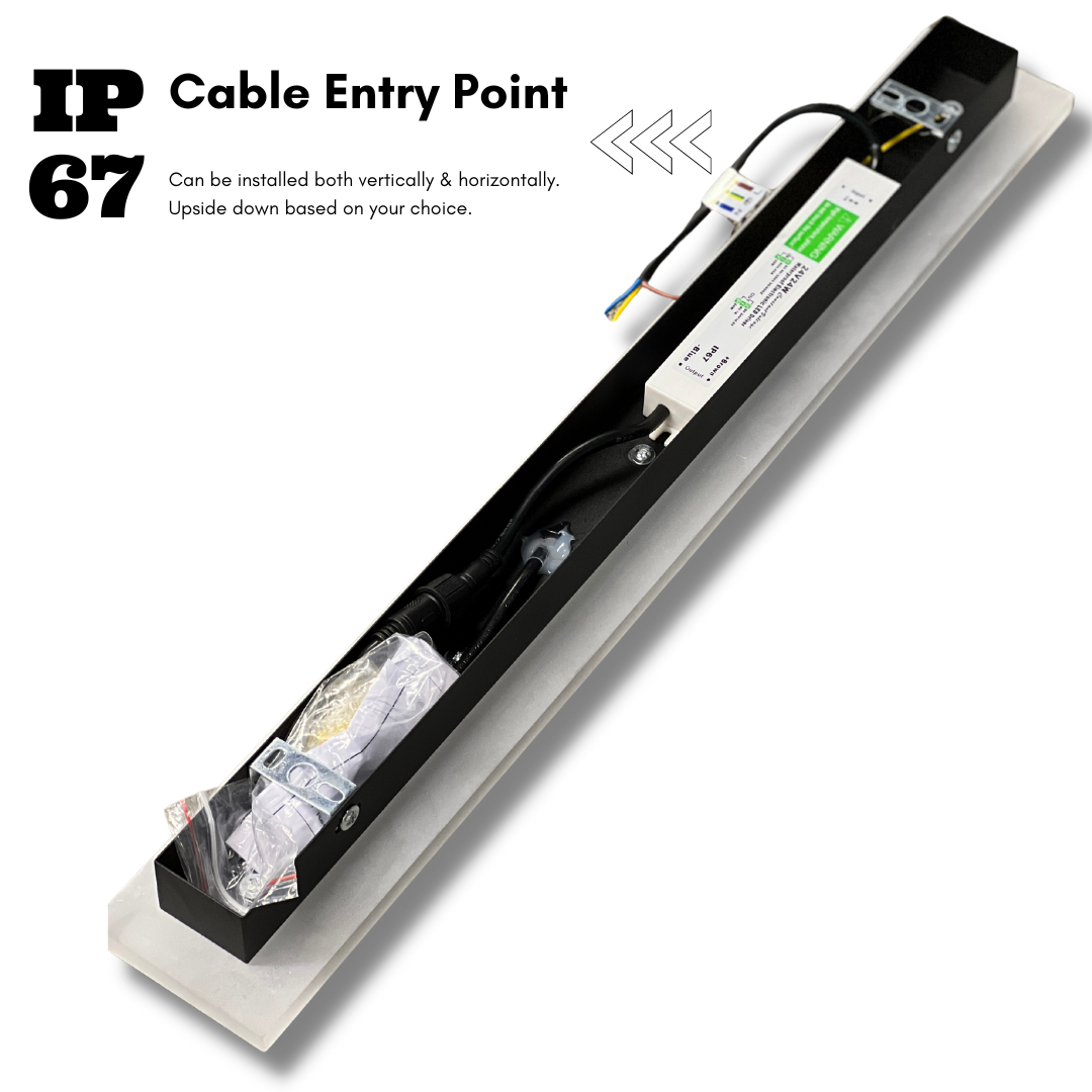 Arctica Linear Outdoor Wall Light With Clear Acrylic Pane