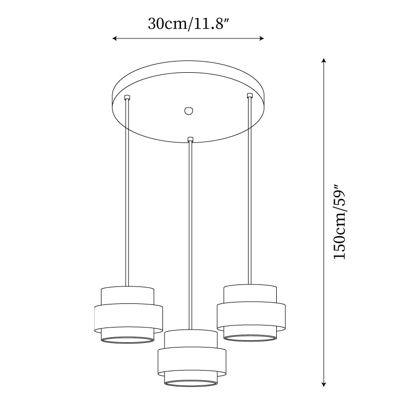 Sylora Travertine Pendant Light With Walnut Wood Band