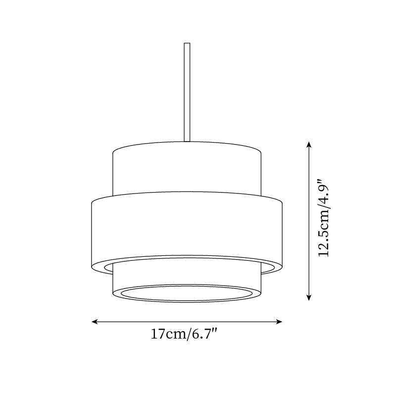Sylora Travertine Pendant Light With Walnut Wood Band