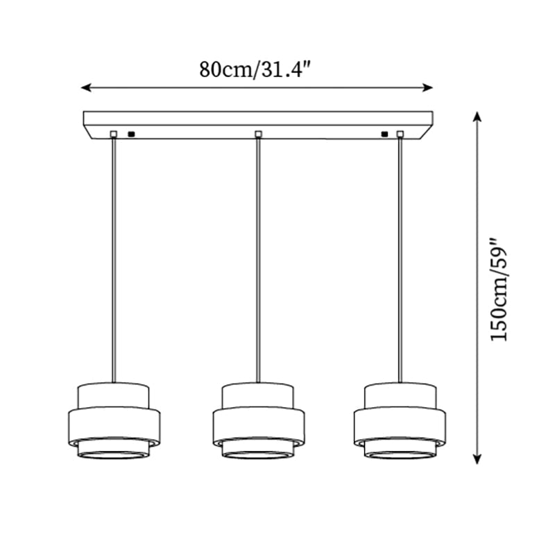 Sylora Travertine Pendant Light With Walnut Wood Band
