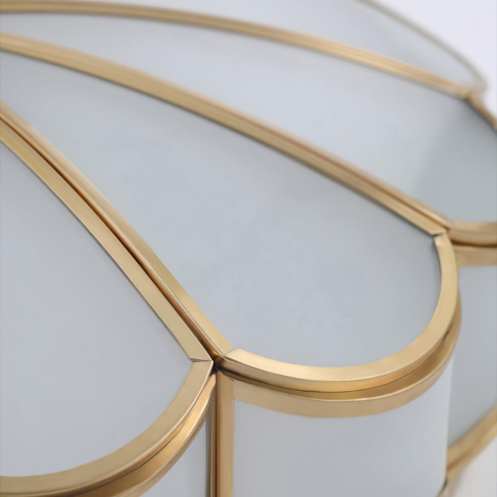 Aurelia Bloom Ceiling Light With Frosted Glass And Brass Finish