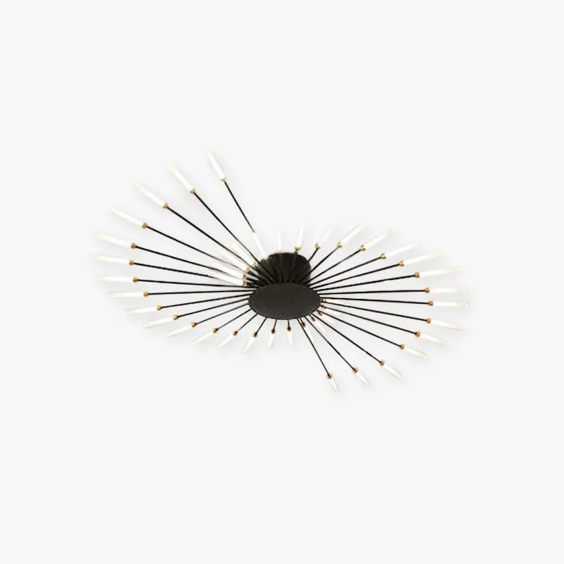 AstraSpire Spiral Flush Mount Ceiling Light In Black And Gold