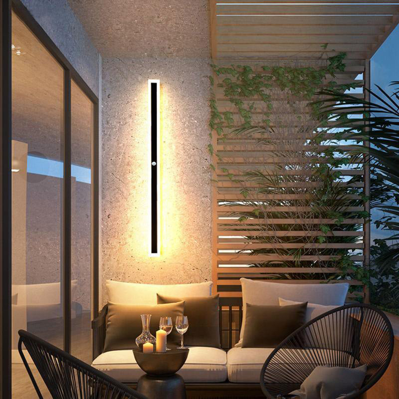 Arctica Linear Outdoor Wall Light With Clear Acrylic Pane
