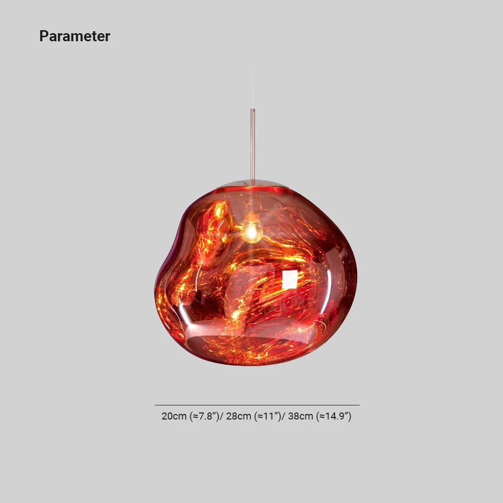 LavaFlow Pendant Lights in Four Colours with Warm Glass Glow