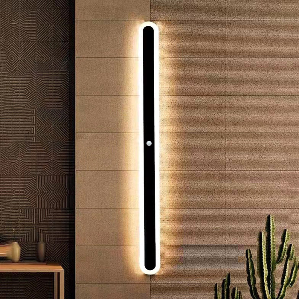 Virell Linear Oval Outdoor Wall Light Weatherproof For Patio Garden Hallways