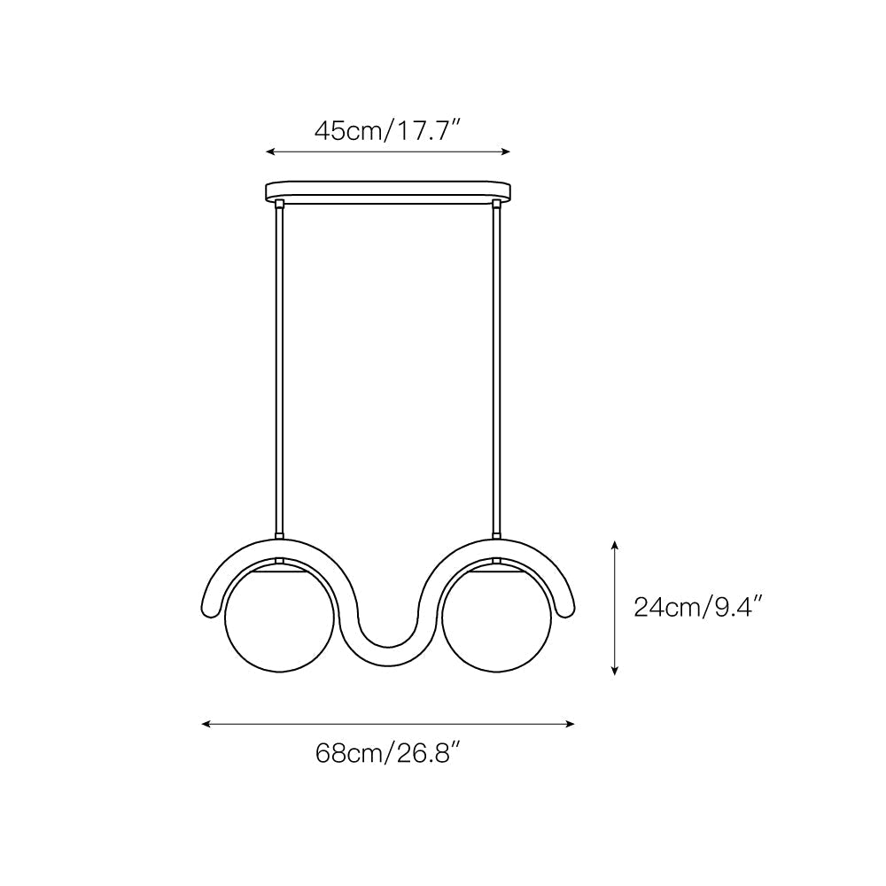 Aurea Linea Chandelier in Red and Silver Finish for Living Room