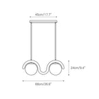 Aurea Linea Chandelier in Red and Silver Finish for Living Room