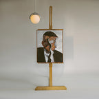 Aurea Linea Chandelier in Red and Silver Finish for Living Room