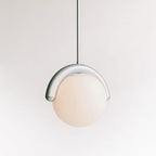 Aurea Linea Chandelier in Red and Silver Finish for Living Room