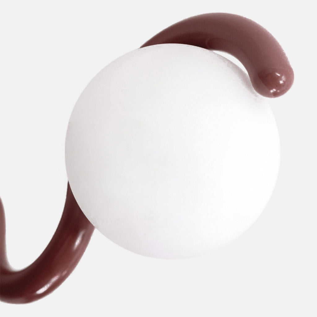 Aurea Linea Chandelier in Red and Silver Finish for Living Room