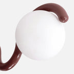 Aurea Linea Chandelier in Red and Silver Finish for Living Room