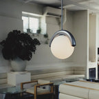 Aurea Linea Chandelier in Red and Silver Finish for Living Room