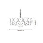 Lumora Amber Glass Chandelier With Adjustable Height