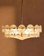 Lumora Amber Glass Chandelier With Adjustable Height