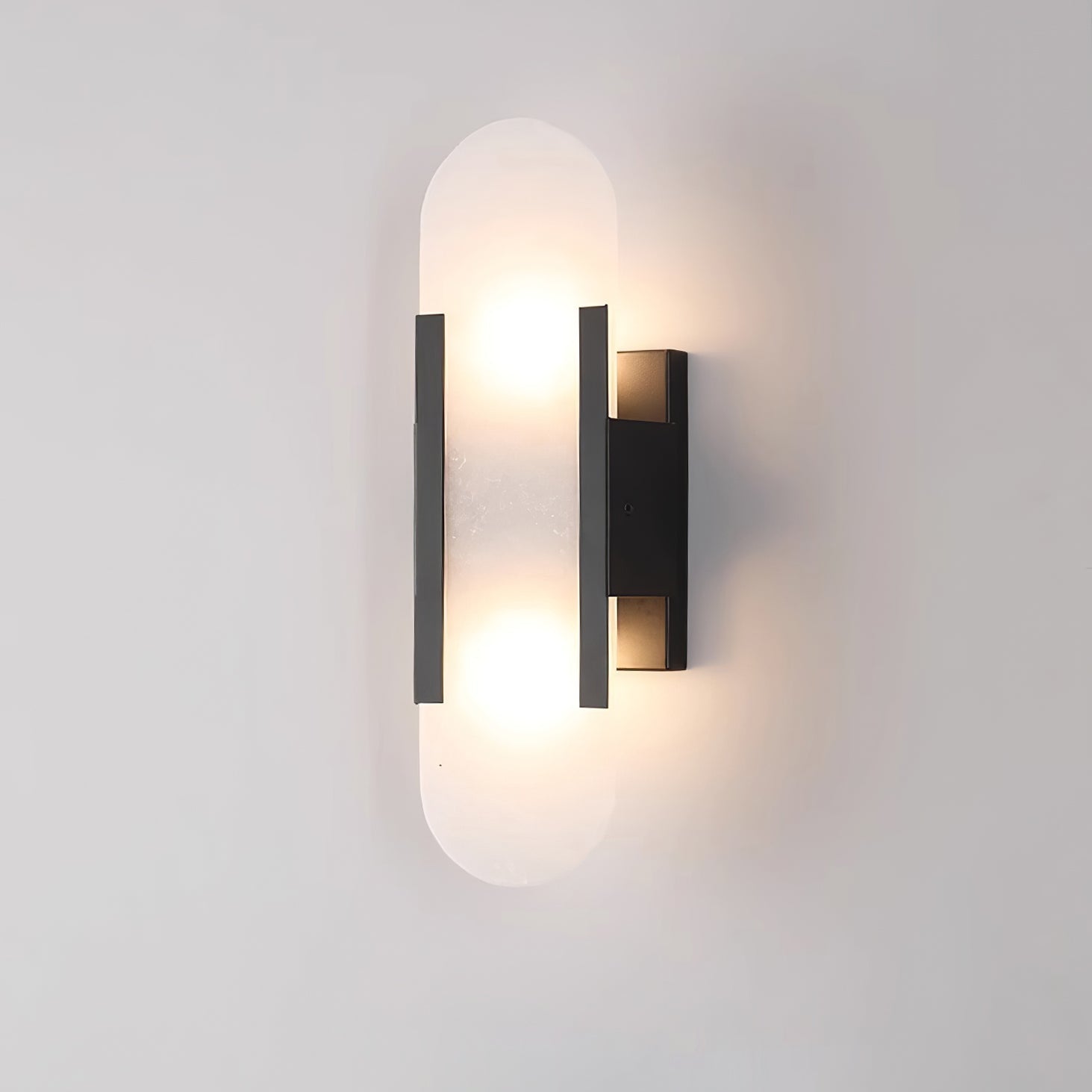 Caelum Alabaster Wall Lamp With Warm Veining And Slender Silhouette