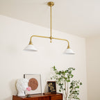 EraLume Vintage Pendant Light With White Glass Shade For Warm Glow