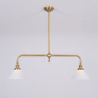 EraLume Vintage Pendant Light With White Glass Shade For Warm Glow