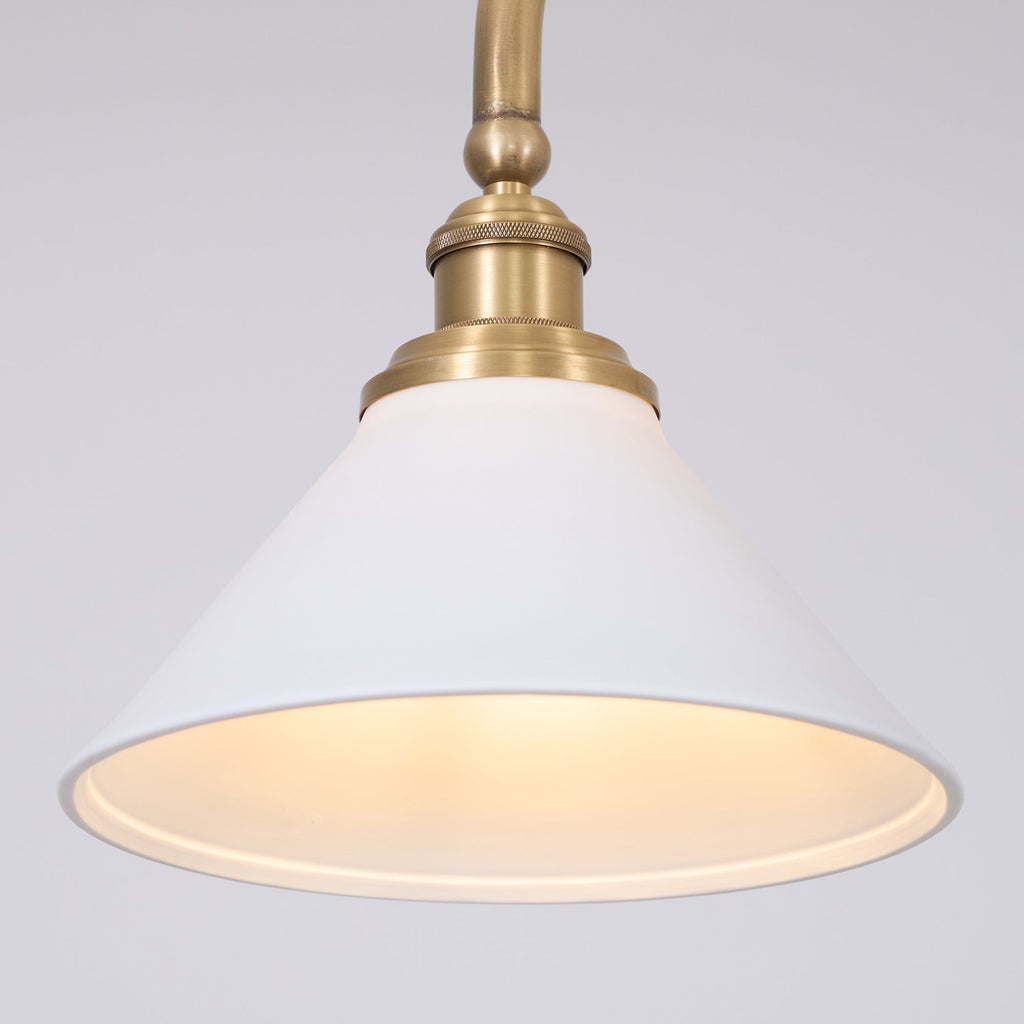 EraLume Vintage Pendant Light With White Glass Shade For Warm Glow
