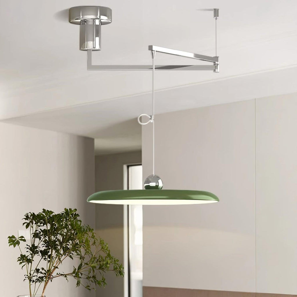 Alera Adjustable Arm Pendant Light With Round Shade