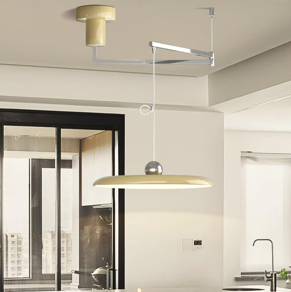 Alera Adjustable Arm Pendant Light With Round Shade