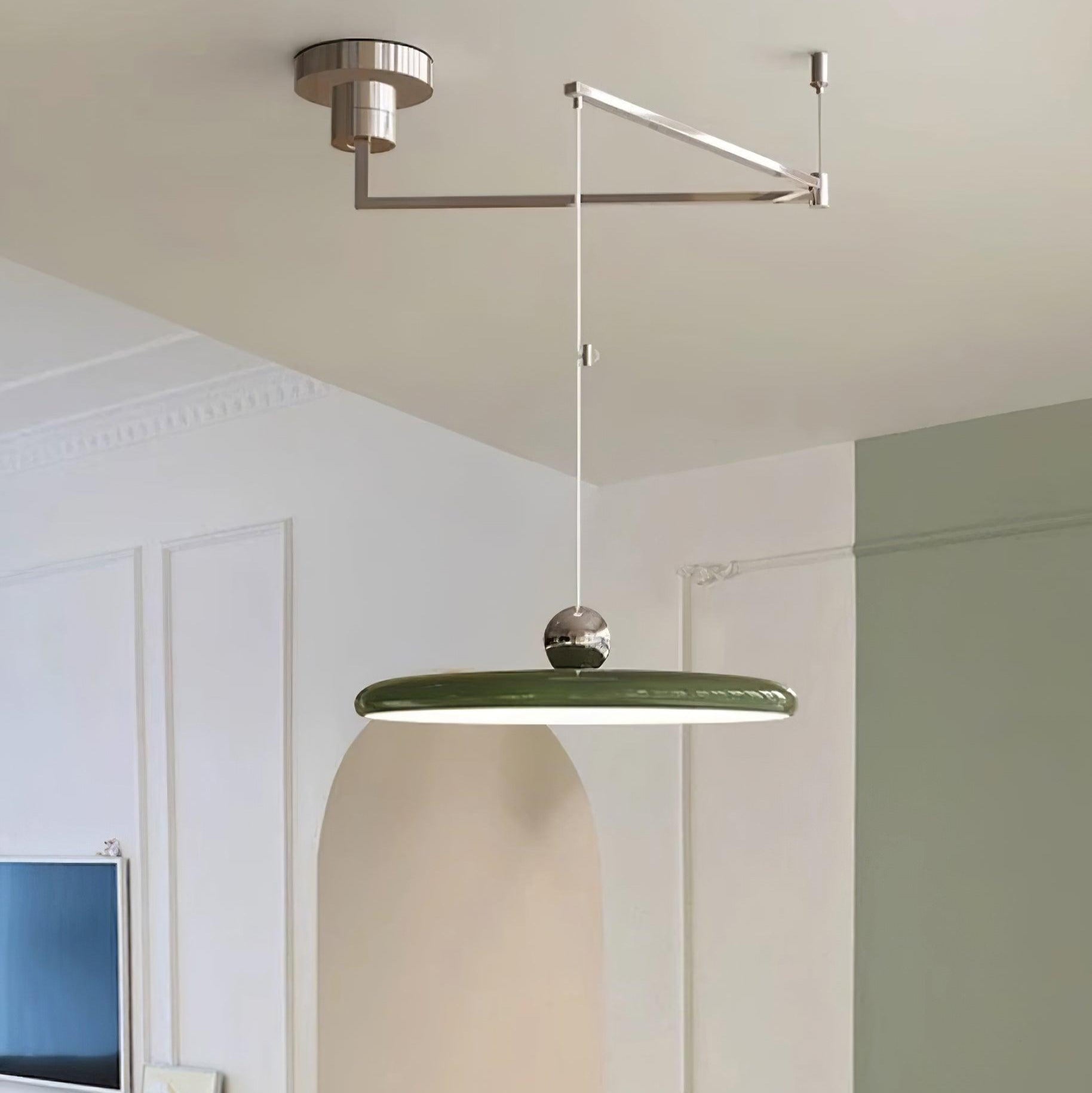 Alera Adjustable Arm Pendant Light With Round Shade