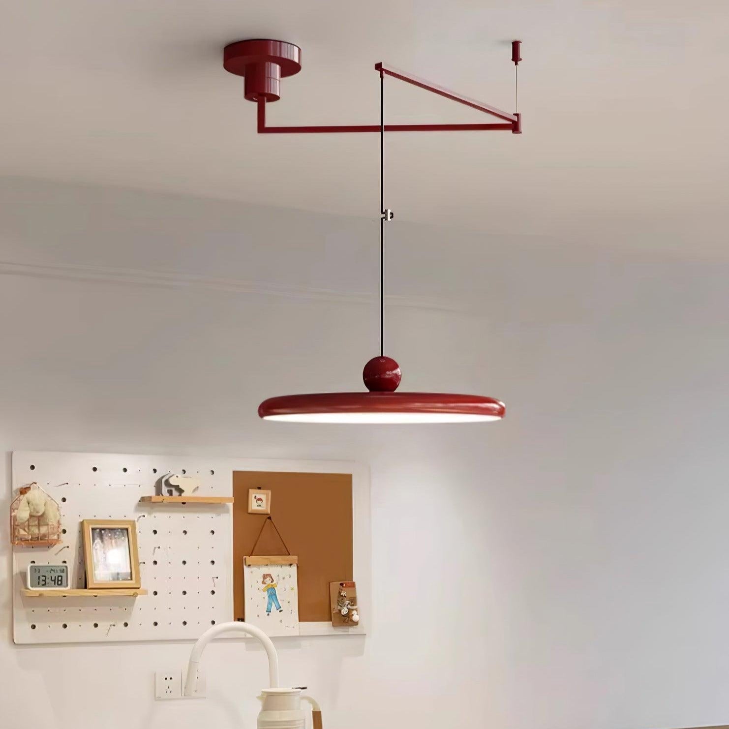 Alera Adjustable Arm Pendant Light With Round Shade