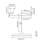 Alera Adjustable Arm Pendant Light With Round Shade