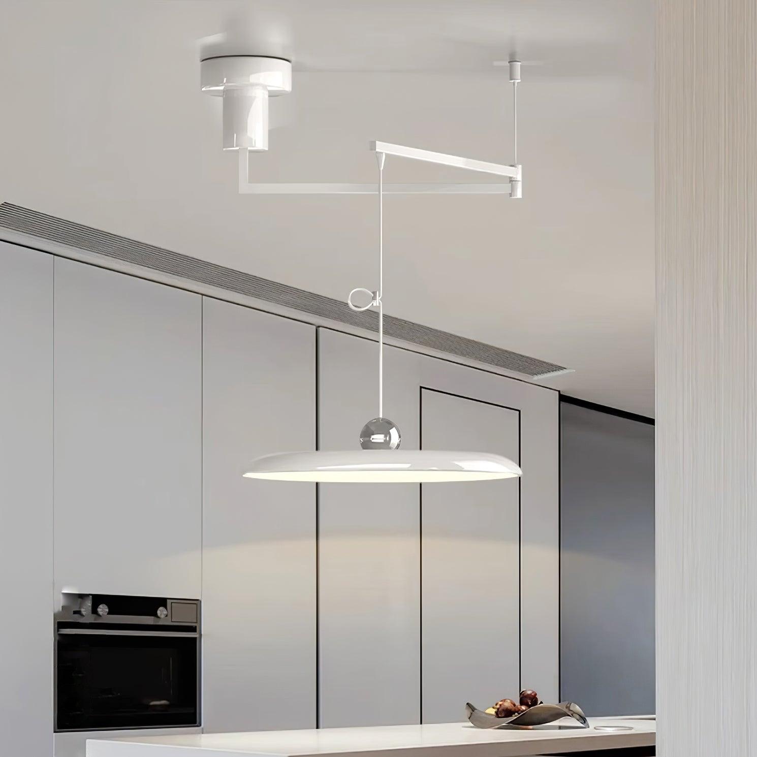Alera Adjustable Arm Pendant Light With Round Shade