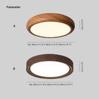 Ardena Nordic Wood Grain Round Ceiling Light for Living Rooms