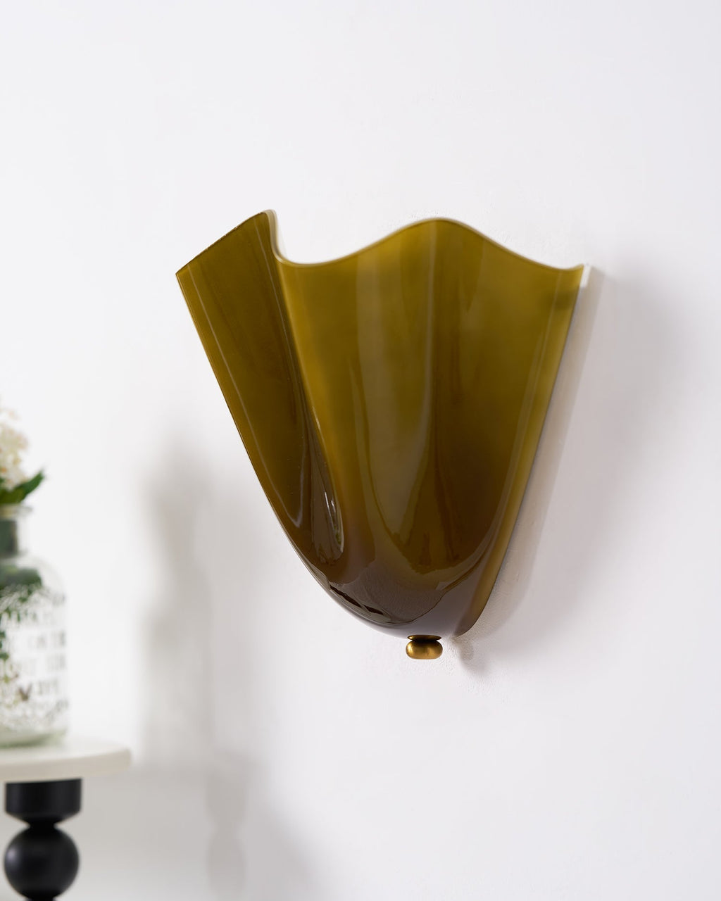 LumenPetal Wall Lamp Hand Blown Glass Mid Century Style