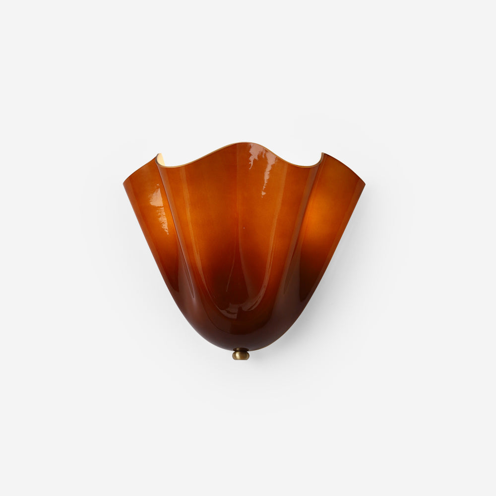 LumenPetal Wall Lamp Hand Blown Glass Mid Century Style