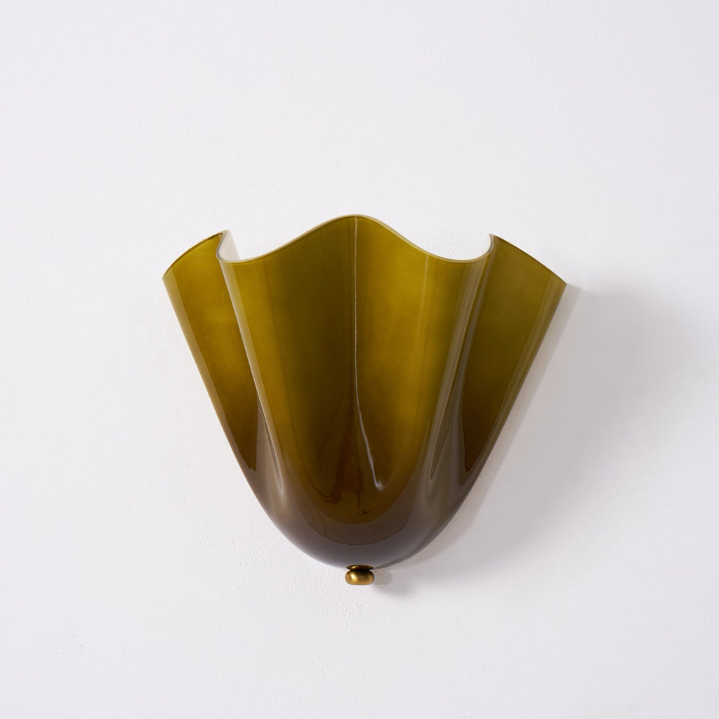 LumenPetal Wall Lamp Hand Blown Glass Mid Century Style