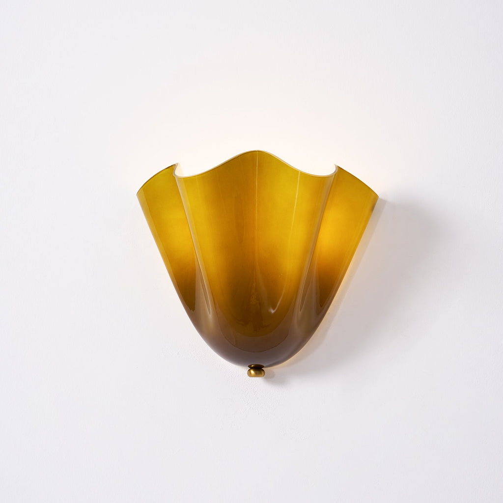 LumenPetal Wall Lamp Hand Blown Glass Mid Century Style