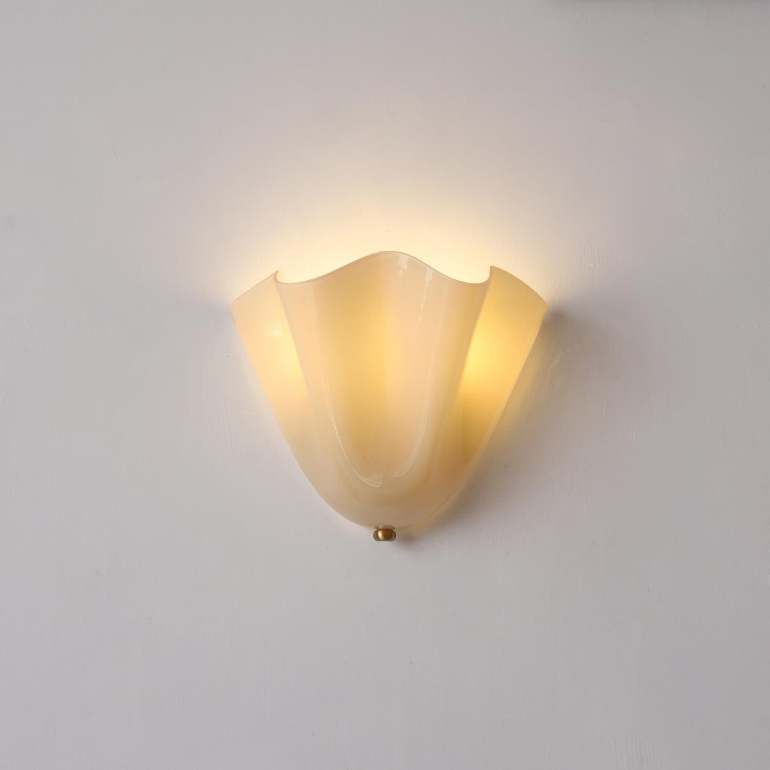 LumenPetal Wall Lamp Hand Blown Glass Mid Century Style