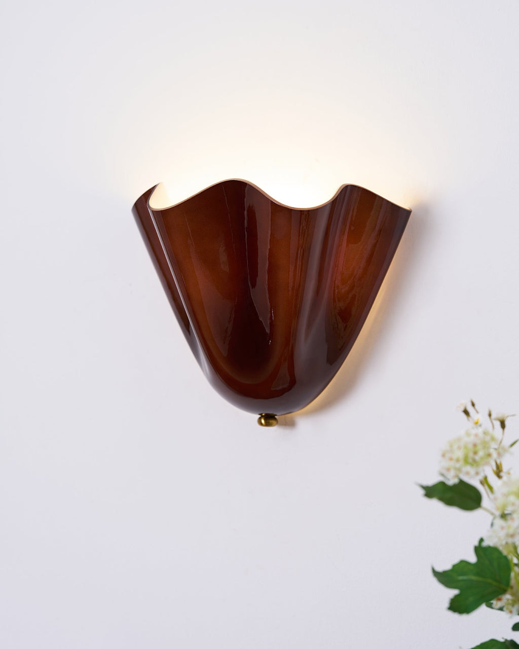 LumenPetal Wall Lamp Hand Blown Glass Mid Century Style