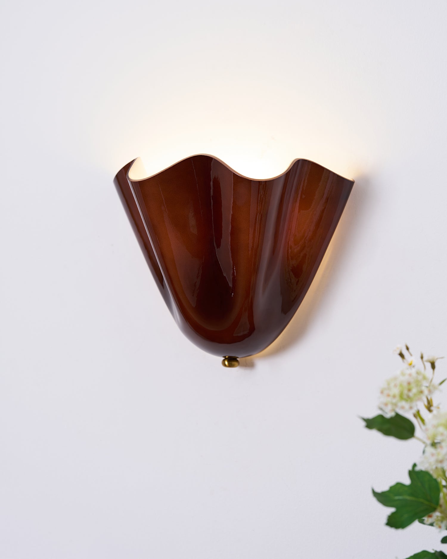 LumenPetal Wall Lamp Hand Blown Glass Mid Century Style