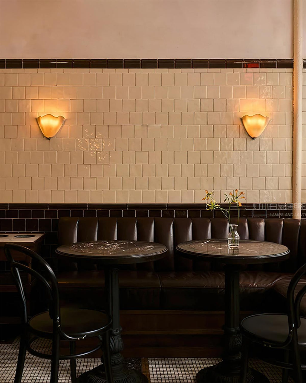 LumenPetal Wall Lamp Hand Blown Glass Mid Century Style