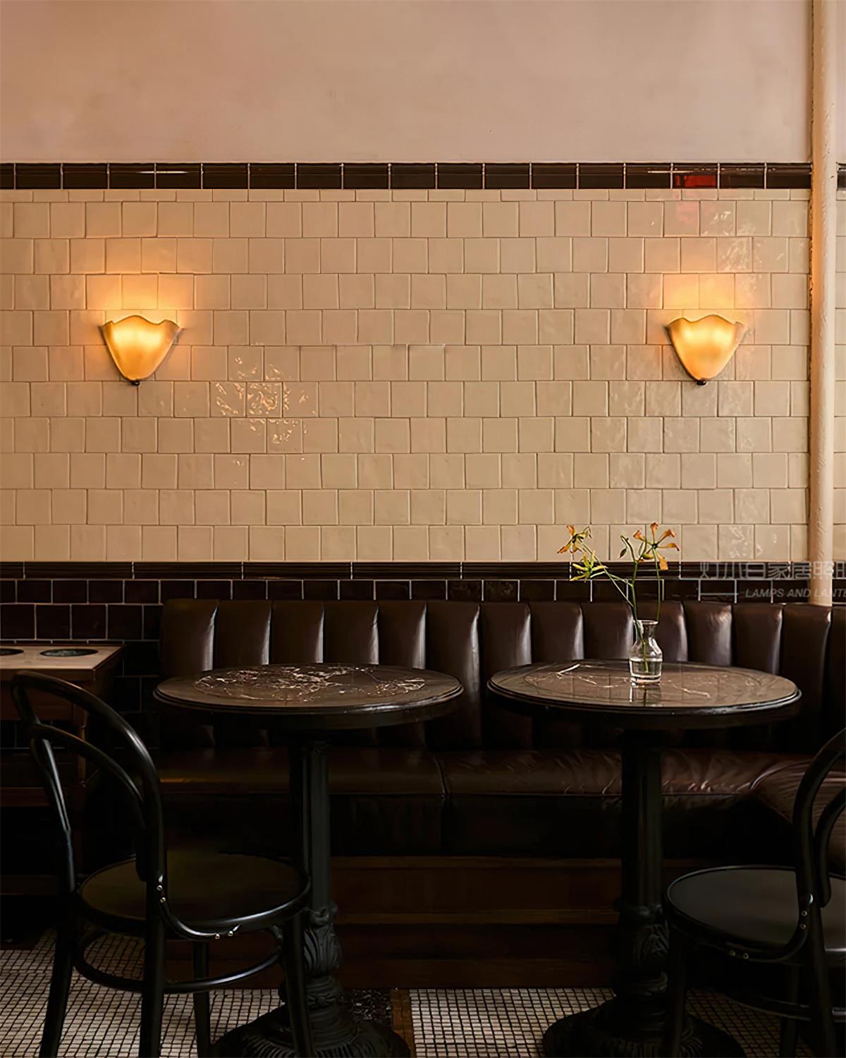 LumenPetal Wall Lamp Hand Blown Glass Mid Century Style