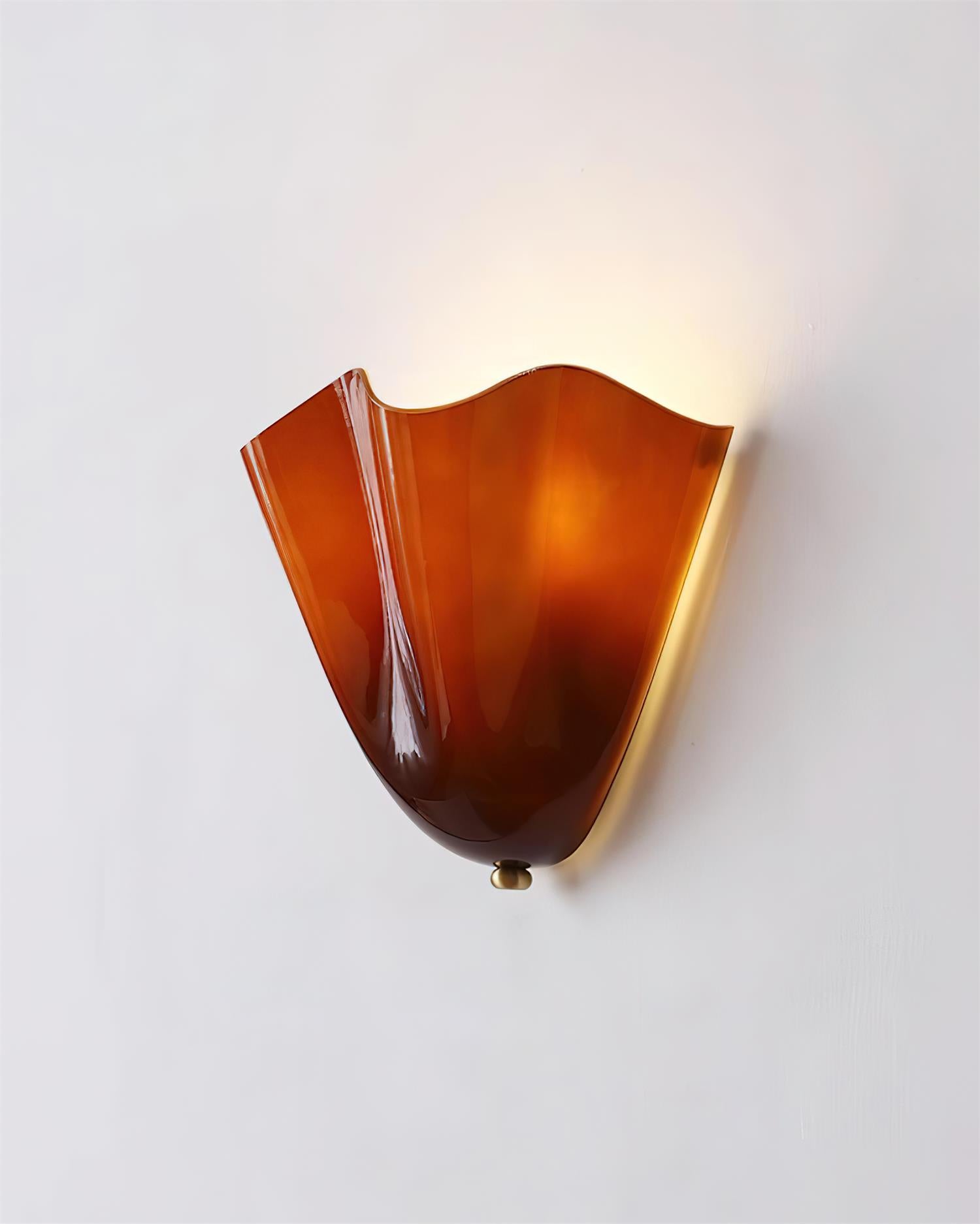LumenPetal Wall Lamp Hand Blown Glass Mid Century Style