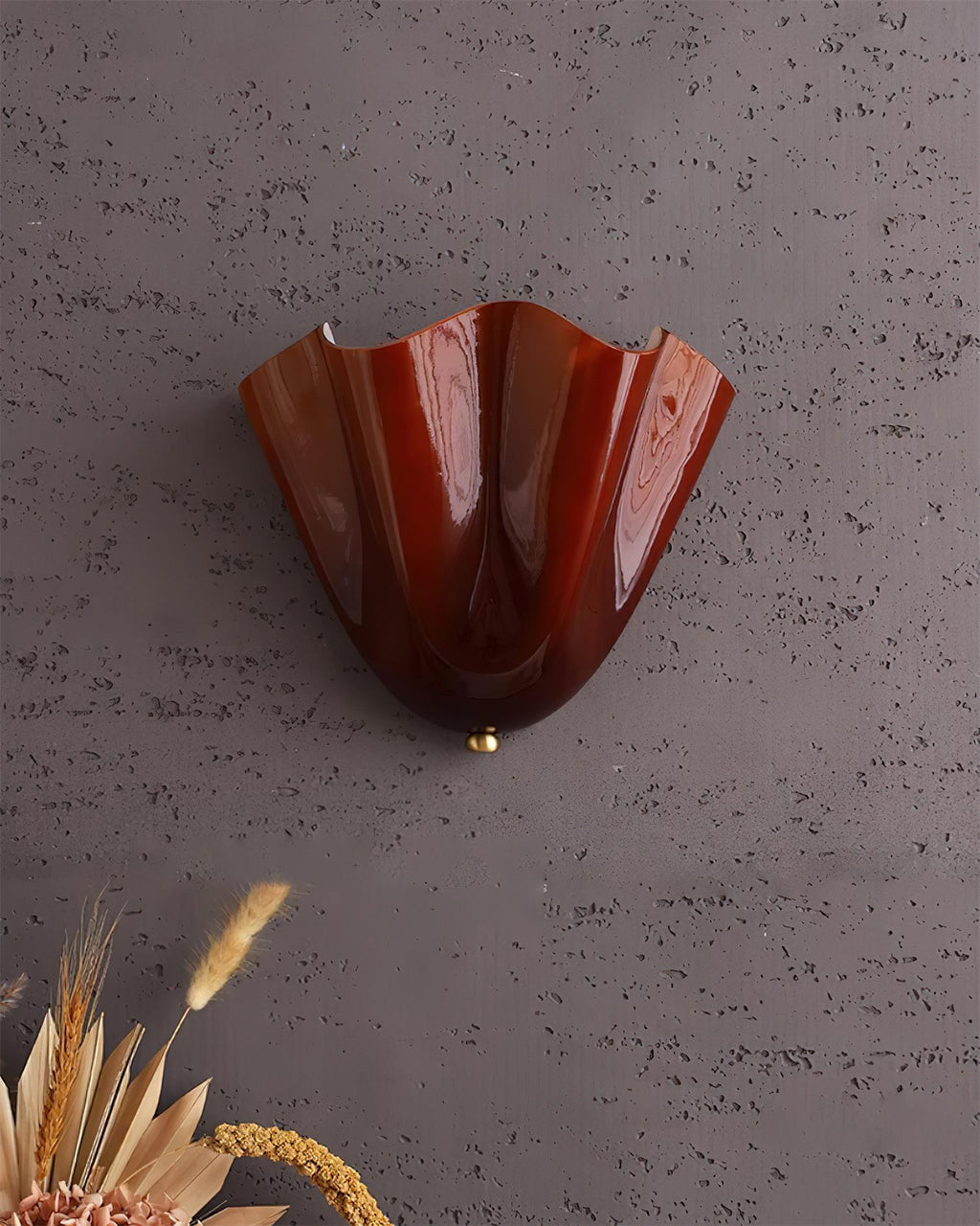 LumenPetal Wall Lamp Hand Blown Glass Mid Century Style