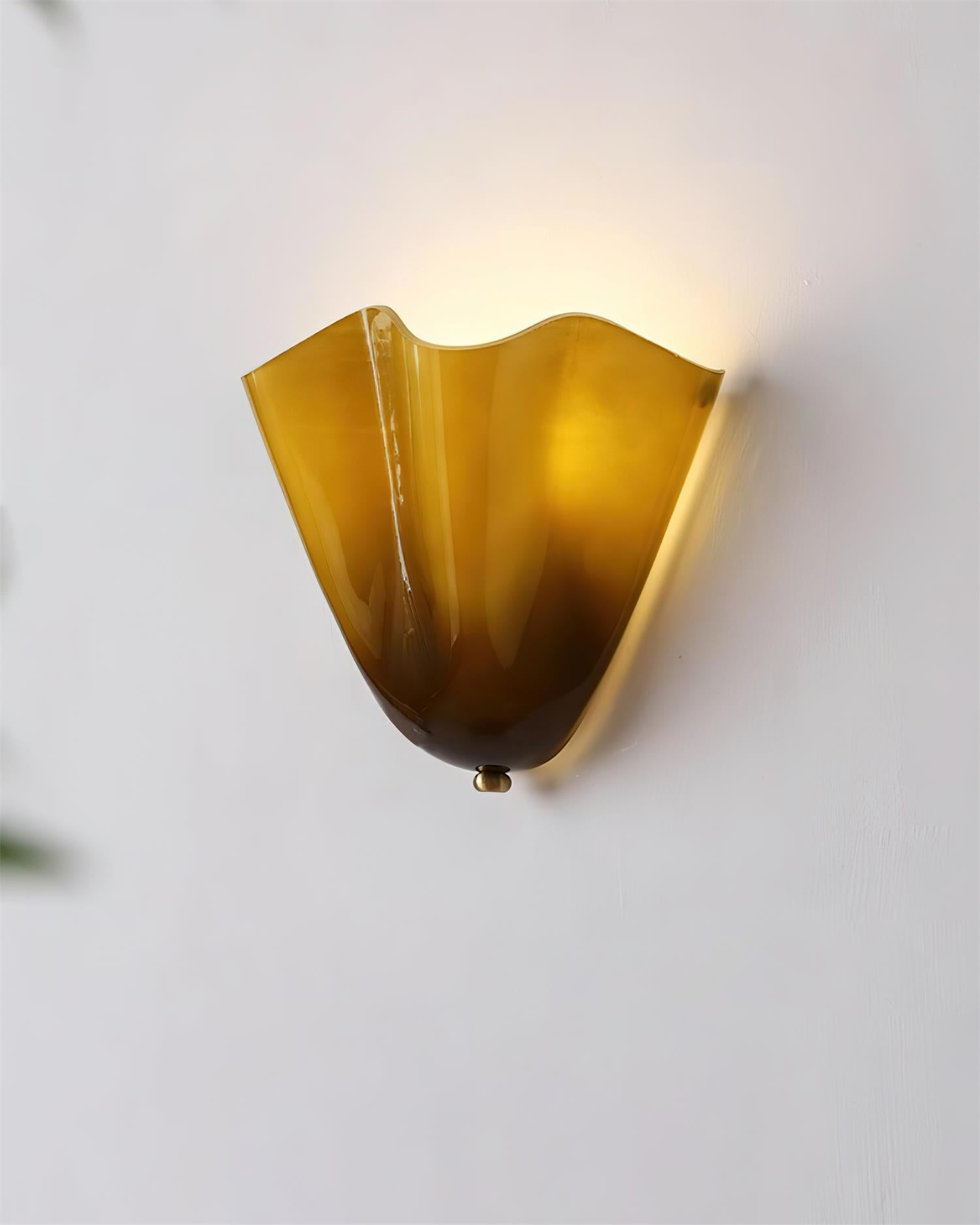 LumenPetal Wall Lamp Hand Blown Glass Mid Century Style