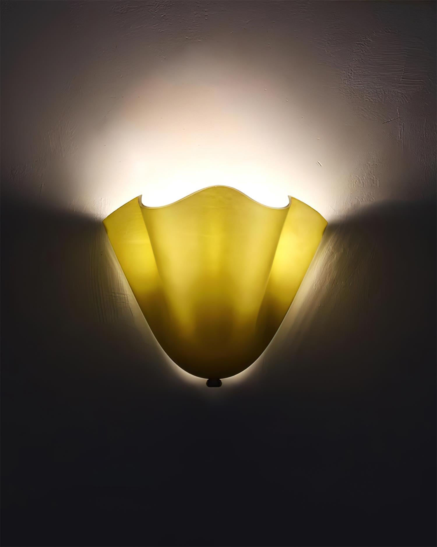 LumenPetal Wall Lamp Hand Blown Glass Mid Century Style