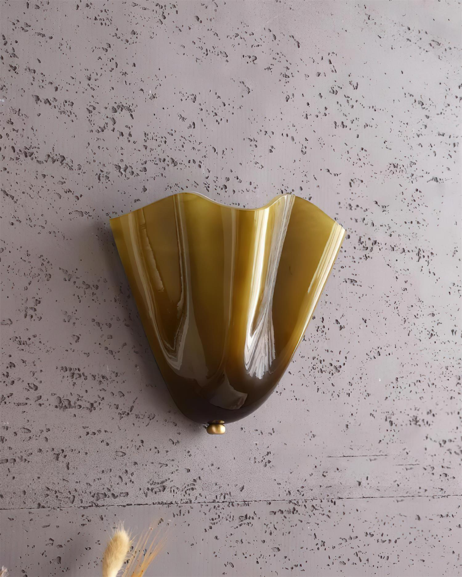 LumenPetal Wall Lamp Hand Blown Glass Mid Century Style