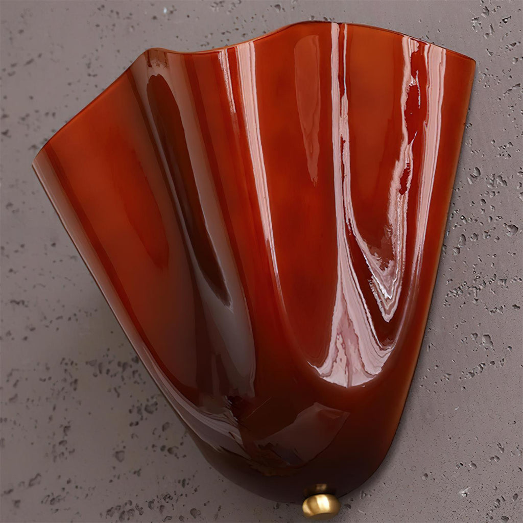 LumenPetal Wall Lamp Hand Blown Glass Mid Century Style