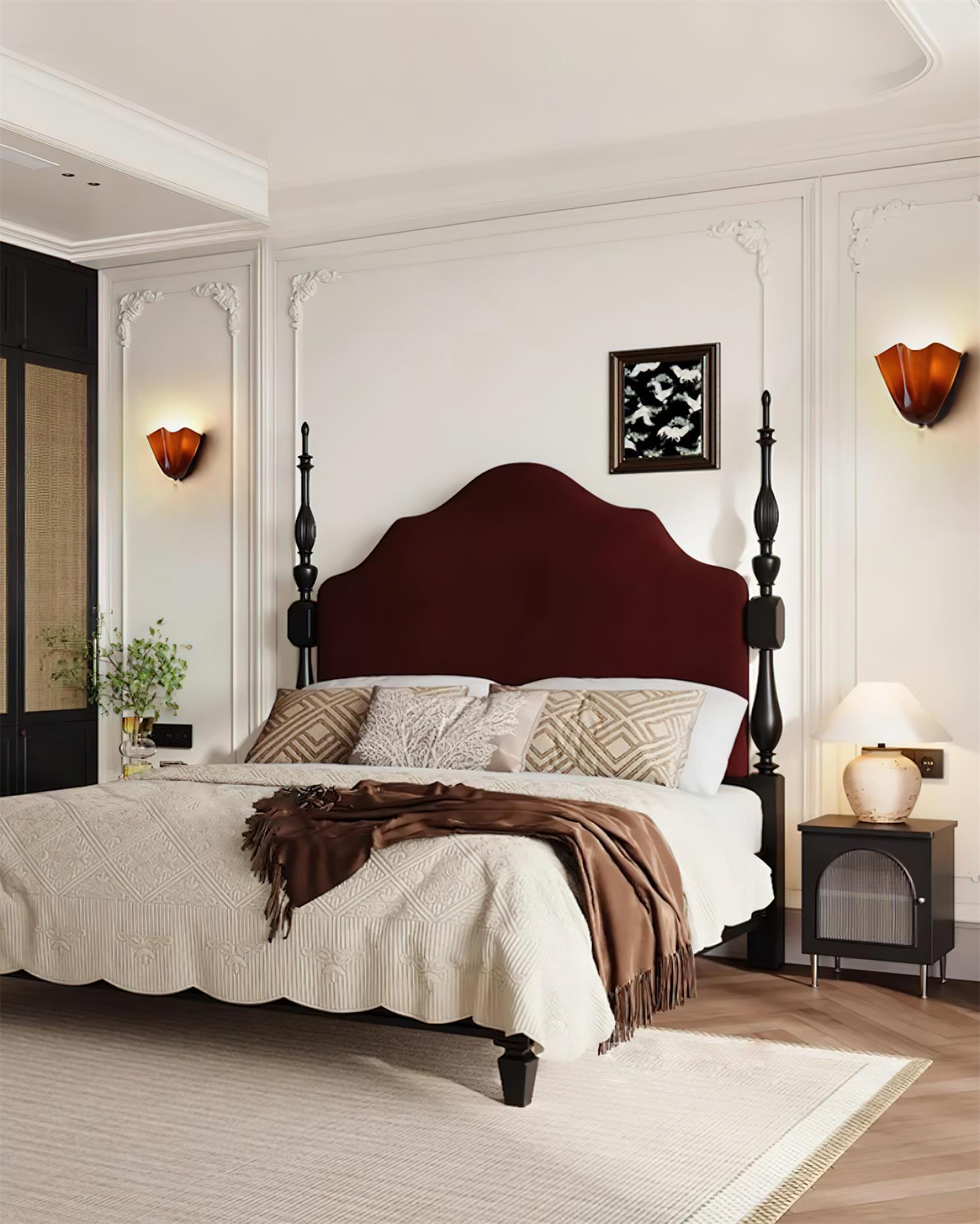 LumenPetal Wall Lamp Hand Blown Glass Mid Century Style